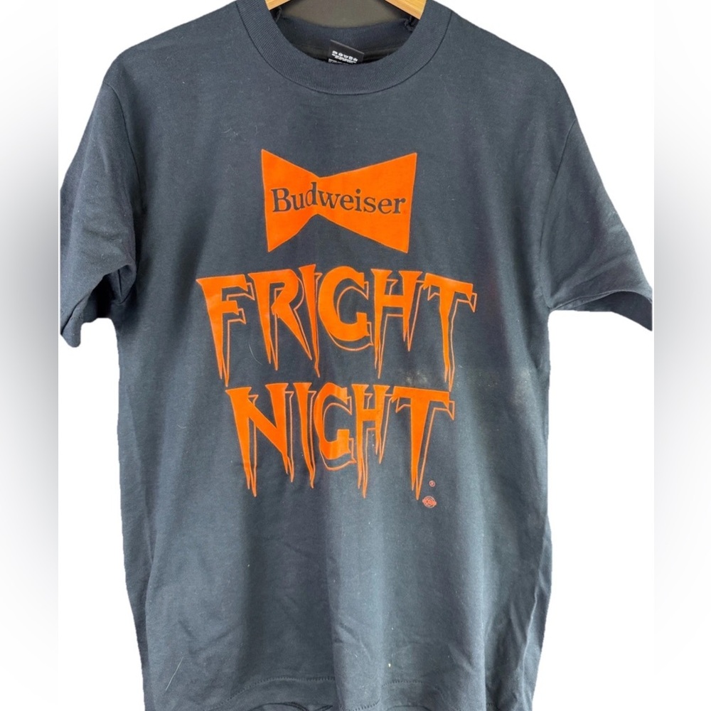 Vintage 90s Budweiser Fright Night Promo, NOS Black T-Shirt, made in USA